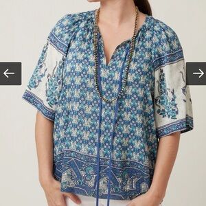 Atlantic Nantucket Megan Park Size Small Kira Top Linen Blend